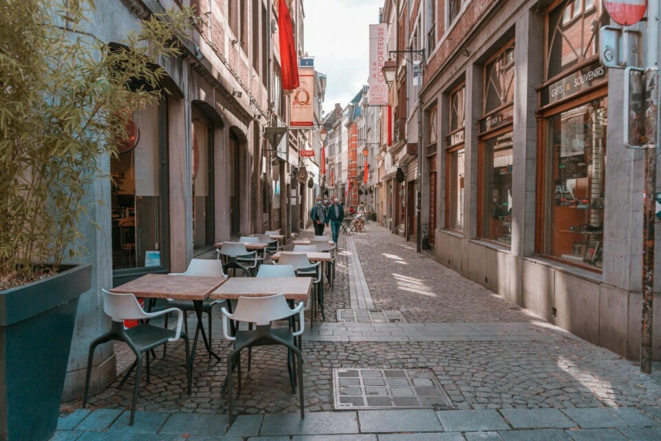 Idyllische Gasse in Lüttich