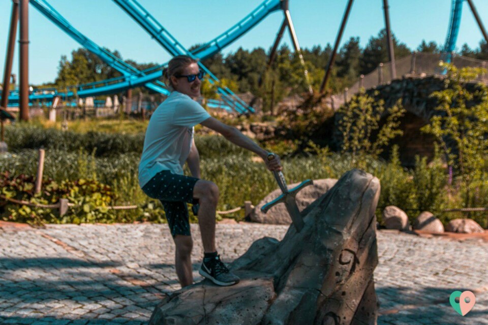 Das Schwert Excalibur im Freizeitpark Toverland